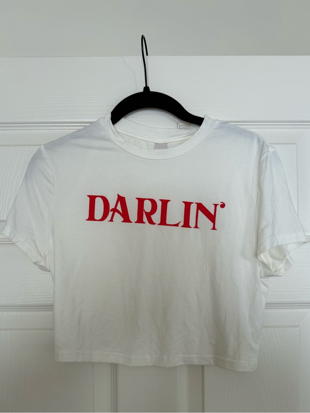 NWOT White “DARLIN” Tee